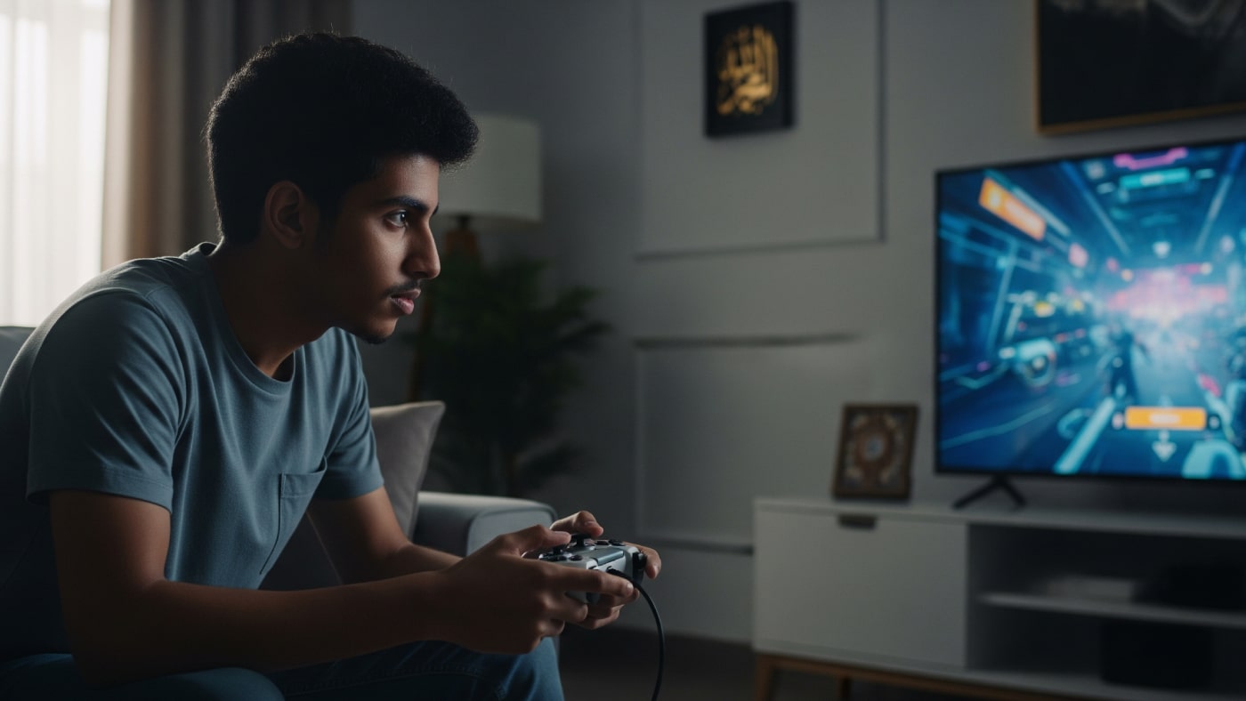 Image of Young Game Player in Saudi Arabia