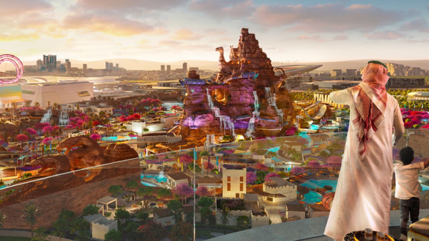 Screenshot of Qiddiya Entertainment City in Riyadh