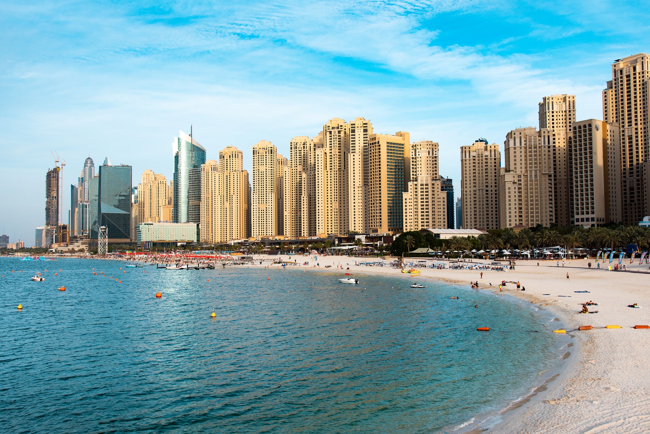 Image of JBR Beach and Jumeirah Beach Residence Popular Beach in Dubai Marina