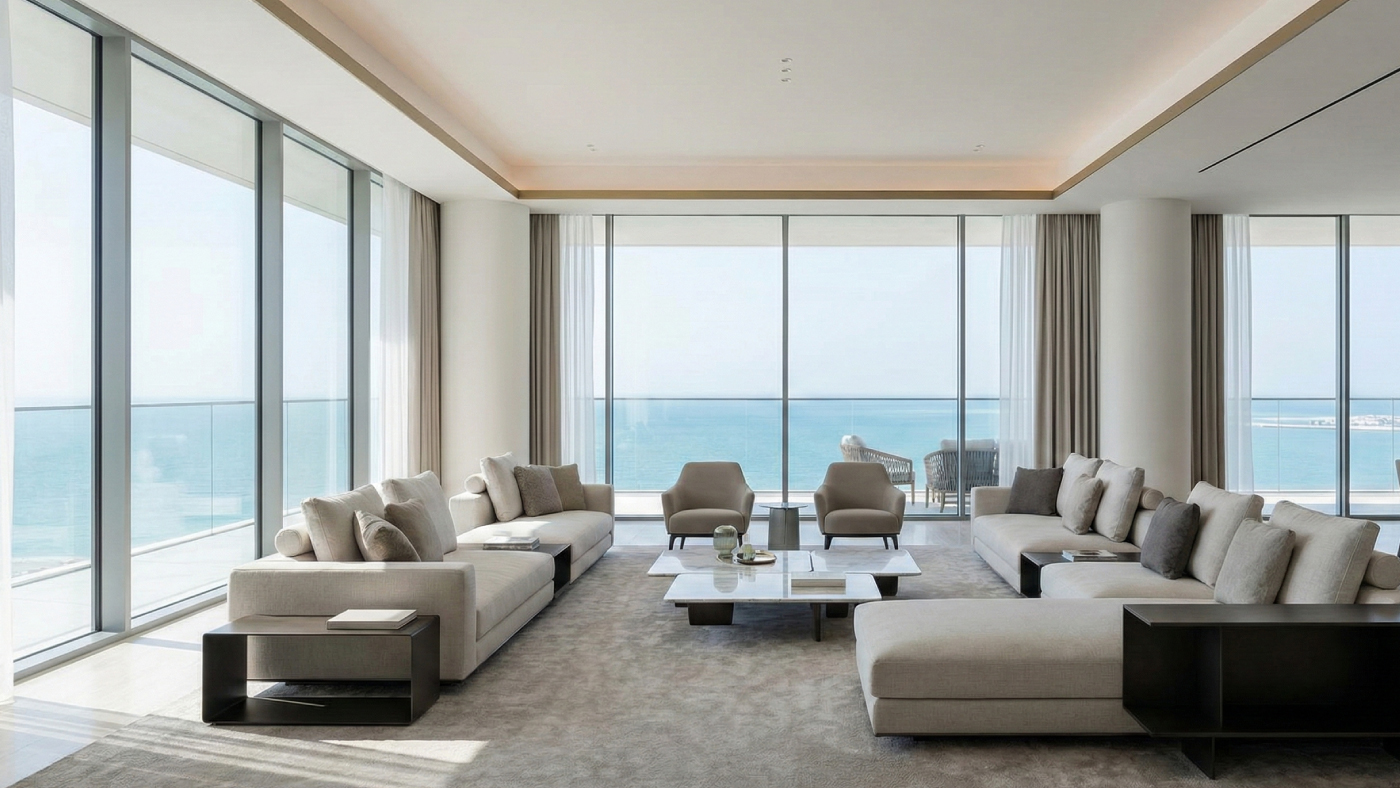 Illustrative Image of Modern Residential Interior in Abu Dhabi