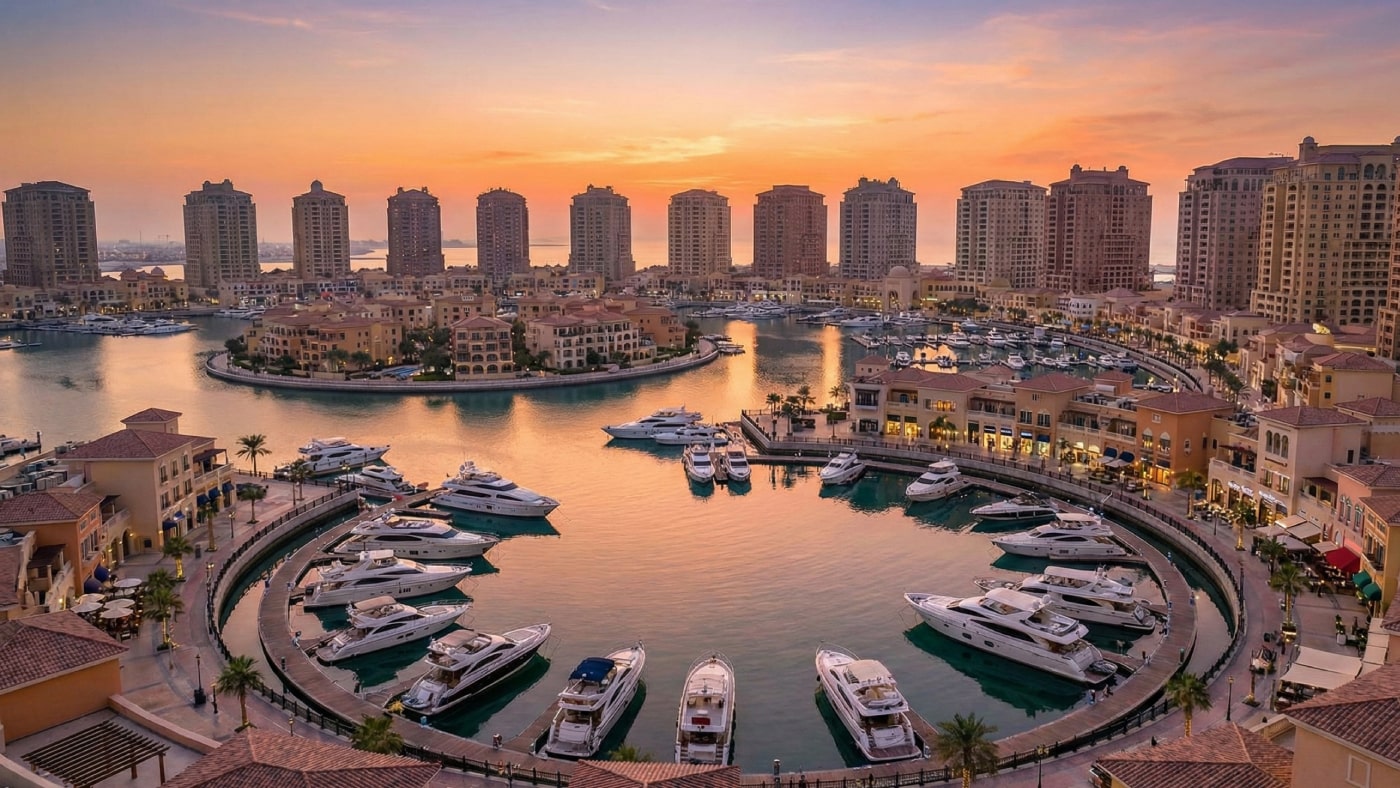 76 Bridgeway画像生成
カスタム Gem
AI Generated Image of the luxurious marina at The Pearl-Qatar during sunset, showcasing high-end residential buildings and yachts.